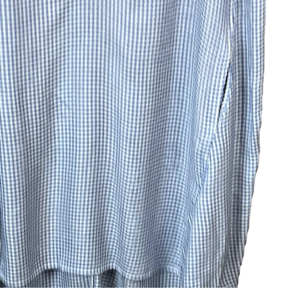 Max Studio Sleeveless Blue White Gingham Shirt Dress Women's Size XL - Picture 6 of 11